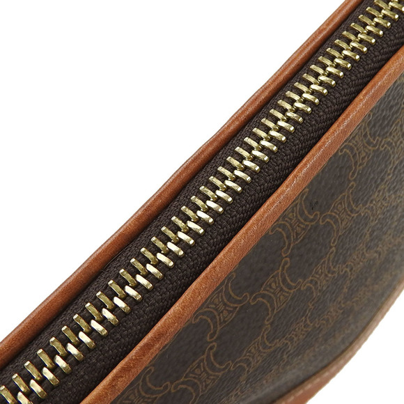 Celine pouch, macadam leather, brown, accessories, women's, CELINE - Picture 7 of 11